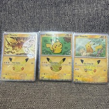 Pikachu Pokemon Card  lot 3 30th anniversary  picture