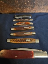 VINTAGE POCKET KNIFE LOT ROBESON SCHRADE SMI OLD TIMER picture