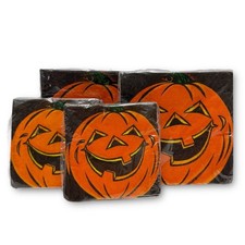 Vintage Trend Setters Jack o' lantern Halloween Paper Napkins Lot Of 4 Packages picture