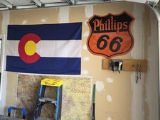 Vintage Phillips 66 DSP Shield Sign 29.5