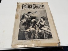 Vintage 1880's Police Gazette 6 complete issues .. Jesse James with box picture