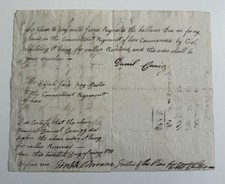 1783 Revolutionary War Pay Order Colonel Sheldon Connecticut Regiment Of Horse picture
