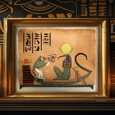 Egyptian Art Print Thoth Ancient God Of Knowledge picture