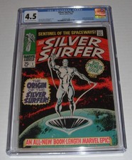 Silver Surfer # 1....CGC Universal 4.5 VG+ grade...1968 origin comic book--bie picture