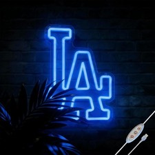 Los Angeles Dodgers LA Neon Sign for Garage or Man Cave Decor,Gifts for Men W... picture