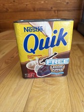 Vintage 1986 Nestle Quik 32oz Tin Can Legions of Power Space Capsule picture