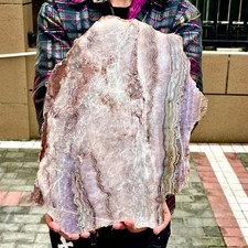 5.43LB Chevron Amethyst Polished Slice ( AKA Dream Amethyst) picture