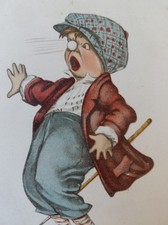 2 Antique Golf Postcards Children Golfer Humor Edition Francaise c1910s-1920s picture