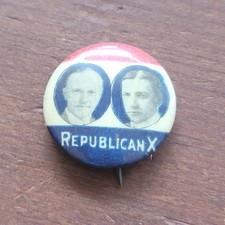Antique 1924 Calvin Coolidge Republican X Campaign Pin Phila. Badge Co. picture