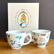Starbucks X Disney 2024 China Alice in Wonderland 7oz and 9oz Couple's Mug Set picture