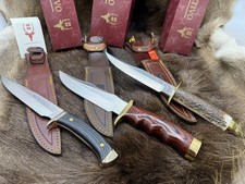 Three (3) Muela Boar, 90058, & Buffalo  Knives With Sheaths Mint In Boxes ++ picture