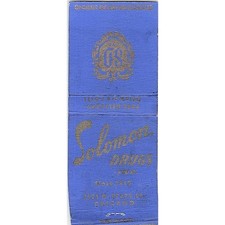 Solomon Drugs Inc Chicago Vintage Matchbook Cover SC7-Y6 picture