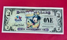New Uncirculated, Disney Dollar $1 Note 2009 Series Mickey Mouse Disney Parks picture