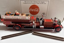 Coca-Cola Holiday Fire Engine 1930 Ahrens-Fox Die-Cast Collectible Truck Red COA picture