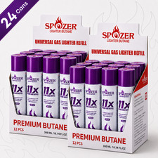 11X Lighter Butane Gas Refill Fluid Fuel Refined 10.14 oz Ultra Pure 24 Cans picture