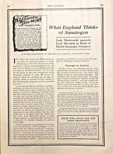 1917 SANATOGEN Nerve Tonic Vintage Print Ad 9x12