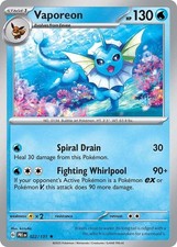 Vaporeon Reverse Holofoil PRE 022/131 R NM picture