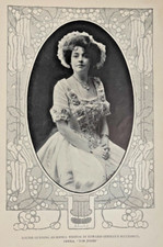 1908 Vintage Magazine Illustration Actress Louise Gunning picture
