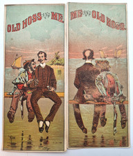 1884 Parlor Match Play at 14th St Theater Me & Old Hoss Victorian Trade Cards picture