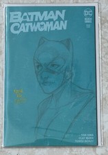Batman Catwoman #1 Black Label Sketch Book Ratio 1:1 Remark Signed Natwa COA picture