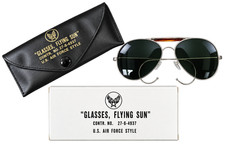 PILOT'S FLYING SUNGLASSES W/CARRYING CASE picture
