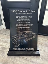 Laser Engraved Car Show Display Sign | Aluminum car show display sign picture