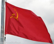 SOVIET USSR RUSSIA FLAG WITH BRASS GROMMETS NEW 3x5 ft USA seller picture