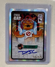 VeeFriends Super Stickers Cynical Cat Comic Insert DJ Coffman Signed Issue 01  picture