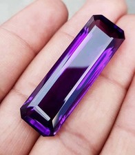 Brazilian Purple Amethyst Emerald Cut 100 Ct Certified Natural Loose Gemstone picture