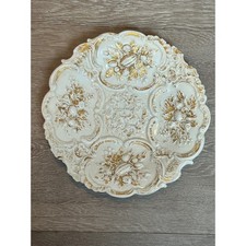Meissen Leuteritz Rococo Relief Gold Fruit Cabinet Plate 9