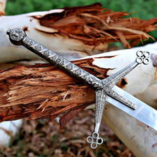 Handmade Scottish Claymore Sword Medieval Battle Ready Viking Style Gift picture