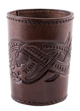 Ulfberth - Viking dice Cup with Embossed Motif - Genuine Leather - Medieval L... picture