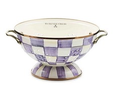 Mackenzie Childs Violet Check Small Colander picture