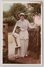 RPPC British Beauty Actress Gladys Cooper & Daughter Joan Hand-Painted Postcard picture