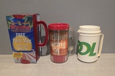 Vintage Tobacco Advertising Mugs Never Used Marlboro Kool Winston Lot Of Three picture