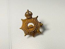 WWII Canadian South Alberta Regiment Cap Badge King's Crown Canada Original picture