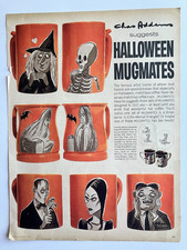 Vtg Halloween Advertising Print Ad Charles Addams Family Mugmates 1961 picture