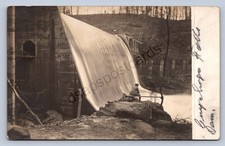 J87/ Cuyahoga Falls Ohio RPPC Postcard c1910 Dam River Man Waterfall 1875 picture