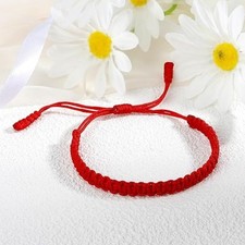Hand-Knitted Lucky String Bracelet Adjustable Prayer Bracelets Protection picture
