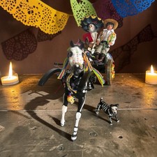 Breyer Custom Dia De Los Muerto Classic horse, wagon, accessories and dolls picture