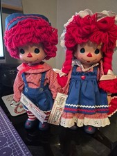 Vtg Precious MomentsRaggety Ann & Andy dolls 12 in New picture