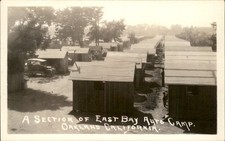 Oakland CA Auto Camp East Bay c1920s-30s Real Photo Vintage Postcard bhn picture