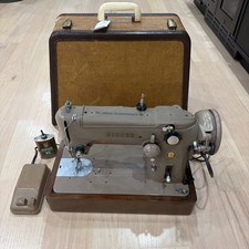 SINGER Vintage 1950’s 306W Sewing Machine with Foot Pedal and Original Case picture