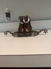 Vintage ENGRAVED Western Cowboy Spurs for Riding or Unique Collectible Decoratio picture