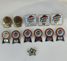 Pizza Hut Restaurants VintageYears of Service Fast Food Employee Pin set 12 pins picture