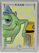 2026 Topps Chrome Disney Mike Wazowski Monsters Inc Sketch Auto TRUE 1/1 picture