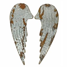Angel Metal  Wings Sculpture Wall Decor Gracie Oaks Galvanized |  Decorative picture