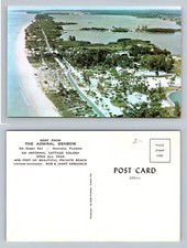 Nokomis, FL-Florida, Aerial Admiral Benbow Cottage Beach Colony Vintage Postcard picture