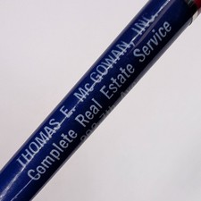 c1970s Marion Iowa Thomas E McGowan Complete Real Estate Advertising Pen Flag IA picture