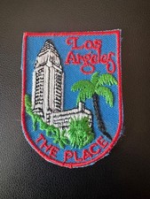 Vtg LOS ANGELES The Place (City Hall) embroidered travel souvenir patch 80s picture